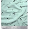 thumbnail image 1 of Soimoi Green Rayon Fabric Black Sketch Feather & Dots Decor Fabric Printed Yard 56 Inch Wide, 1 of 3