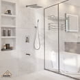 thumbnail image 5 of CASAINC 12 in.Wall-Mounted Square Shower System with Bathtub Faucet and Handheld Sprayer, Brushed Nickel, 5 of 11