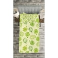 thumbnail image 3 of Ambesonne Artichoke Quilted Bedspread Set 2 Pcs, Vegetable Sketch Print, Twin Size, Lime Green, 3 of 3