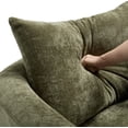 thumbnail image 4 of litvz Modern Chenille Oversized Armchair and A Half, Green Accent Chair with Arms, Reading Chairs for Bedroom Comfy, 4 of 10