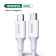 thumbnail image 3 of UGREEN - Cable USB C a USB tipo C de 2 unidades, 60 W, para Samsung, MacBook, iPad Pro, cable de carga USB tipo C de 3 A, carga rápida 4.0, USB C, 3 of 5