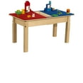 thumbnail image 2 of Time-2-Play  Rectangle Play Table with Trough & 16 in. Legs & Duplo Compatible Grid, Red & Blue, 2 of 5