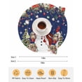 thumbnail image 6 of 15 Inch Round Placemats Set of 4, Navy Blue Christmas Non Slip Heat Insulation PP Table Mats, Snowman Xmas Tree Ball Snowflake Winter Washable Place Mats for Kitchen Dining Party Table Decor, 6 of 7