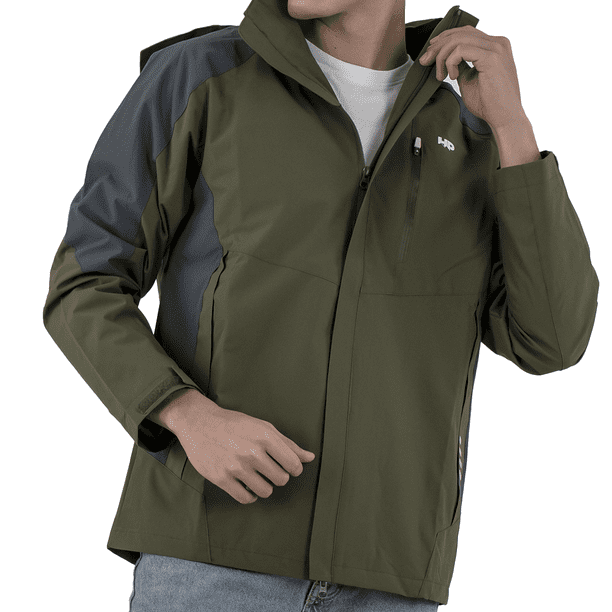 Chamarra Rompevientos Impermeable Para Hombre Color Verde Talla Grande HikePath Walmart en linea
