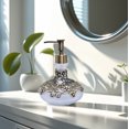 thumbnail image 4 of Decozen Gifts for Mom - Premium Frosted Glass Lotion Dispenser for Mother's Day Gifts, Bathroom Decor, Soap Dispenser, Glass Pump Bottle, Liquid Hand Soap Bottle - Mothers Day Decor, 4 of 9