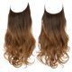 thumbnail image 1 of Xiao Hua Peluca larga ondulada con línea de pescado ajustable, transparente e invisible, pieza de cabello rizado, pieza de cabello secreta oculta para mujeres, sin clip, 18 pulgadas, F, 1 of 3