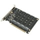 thumbnail image 2 of Adaptador SSD, Adaptador PCIE M.2 Adaptador PCIE dual NVMe Tarjeta Raid NVME Parte superior de la línea, 2 of 8