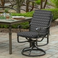 thumbnail image 3 of ARDEN Outdoor Midback Chair Cushion, 18 x 16.5, Rain-Proof, Fade Resistant Black Demi Tile, 3 of 9