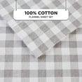 thumbnail image 6 of Regency Heights Full Size Cotton Flannel Sheet Set, 4-Piece Flannel Bed Sheets Full, 100% Cotton Bed Sheets Set with Deep Pocket, Gray Herringbone Check, 6 of 6
