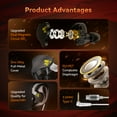 thumbnail image 3 of KBEAR NZ02 Dual Magnetic Circuit DD HIFI Gaming Earbuds Stereo HiFi in Ear Monitor Headphone Musician Headset Earphone with Undetachable Cable 3.5MM Plug Competiable for Most Devices, 3 of 11