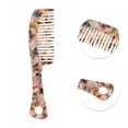 thumbnail image 2 of Unique Bargains 1 Pc Long Handle Hair Comb Multicolor Acetate Sheet, 2 of 5