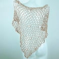 thumbnail image 5 of Xinwanna Summer Beach Shawl Sequin Shell Embellished Hollow Fishnet Bikini Shawl Pullover Cover Up Beachwear Beach Wrap (Khaki), 5 of 13