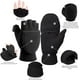 thumbnail image 4 of Guantes convertibles de invierno, manoplas con tapa abatible, forro Polar cálido para, 4 of 5