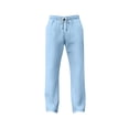 thumbnail image 4 of Mens Cotton Athletic Pants Open Bottom Running Sweatpants Straight Leg Casual Joggers with Pockets Light Blue, 4 of 5