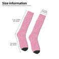 thumbnail image 5 of Daiia Sports Socks Glitter Pink Printed Novelty Crew Socks for Men Women Knee High Socks Cotton Socks Soft & Breathable Support Unisex Socks, 5 of 9