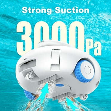 Cordless Pool Robotic Vacuum Cleaner, Self-Parking Pool Cleaner for Above Ground/In-ground Pools Flat-Bottom Swimming Pools