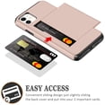 thumbnail image 2 of for iPhone 11 Case with Card Holder, Dual Layer iPhone 11 Phone Case Heavy Duty iPhone 11 Wallet Case Shockproof Anti Scratch Soft Rubber Bumper Case for iPhone 11 6.1 inch (Light Pink), 2 of 7