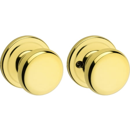Kwikset Juno Passage Doorknob Polished Brass