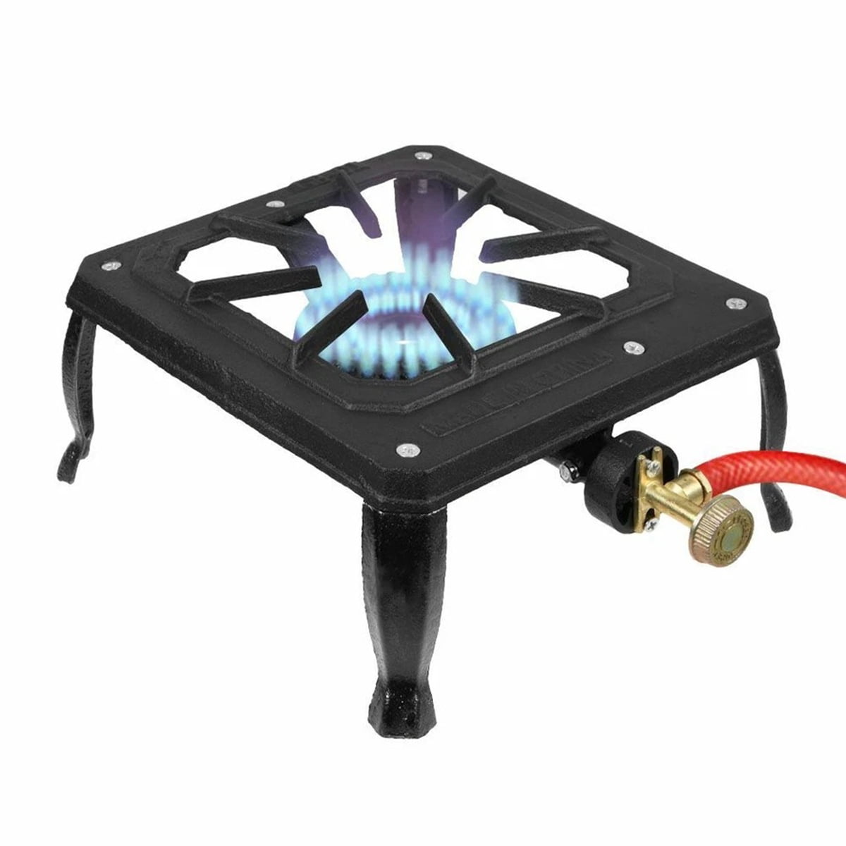 Eurhowing Portable Propane Burner 90,000 BTU, Camping Stove Single Burner, Cast Iron Gas Cooker for Outdoor Cooking, Backpacking