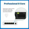 thumbnail image 4 of Network Switch 5 Port 100/1000Mbps Gigabit Network Ethernet Switch Adapter Fast RJ45 Ethernet Switcher LAN Hub US Plug,1 x Ethernet hub,White, 4 of 8