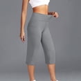 thumbnail image 6 of YanHoo Yoga Capris for Women Elastic Waist Pull On Stretchy Capri Pants Casual Comfy Cropped Trousers with Pockets, 6 of 8