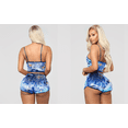thumbnail image 2 of Akmipoem Women Two Piece Velvet Lingerie Gift Sets Strap Crop Top Pajama Loungewear Sleep Party, 2 of 5
