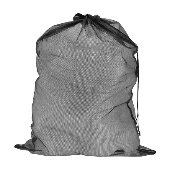 Vocoste 1 Pc Drawstring Double Handles Laundry Bags for Laundry Room 39.37"x29.92" 210L Black