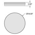 thumbnail image 4 of Access Lighting LED Flush Mount in Matte Black Color, 4 of 7