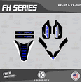 thumbnail image 2 of Kalair GFX Graphics Kit for Kawasaki KX100 (2014-2021) Fh Series, 2 of 5