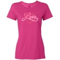 thumbnail image 3 of Inktastic Love in Red and Pink with Heart Women's T-Shirt, 3 of 5
