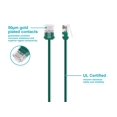 thumbnail image 3 of Monoprice Cat6 Ethernet Patch Cable - 1 Feet - Green | Stranded, 550MHz, UTP, Pure Bare Copper Wire, 32AWG  - Micro SlimRun Series, 3 of 4
