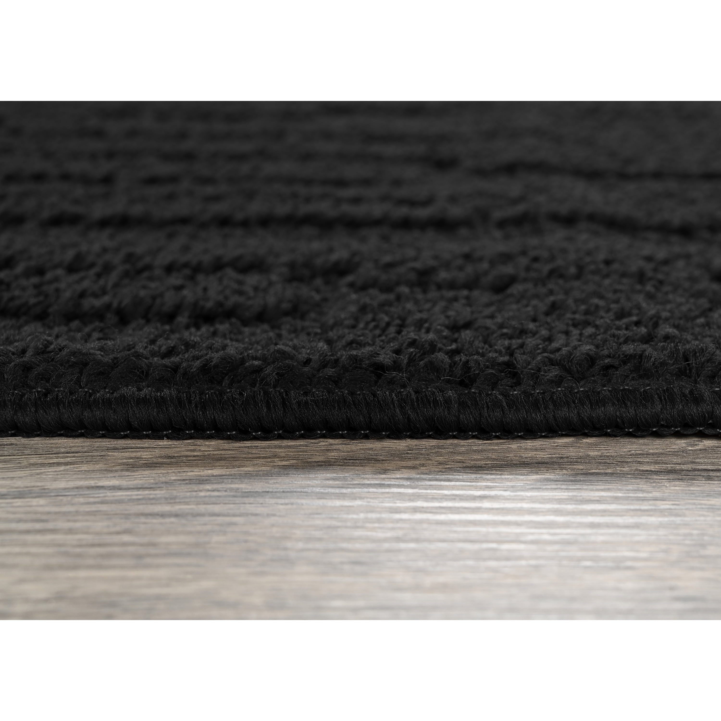 Garland Rug Brentwood Pixel Black Indoor Runner Rug, 3' x 12'