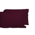 thumbnail image 5 of 4 Piece Bedding Sheet Set King Size, Luxurious Viscose from Bamboo Bed Sheets with Pillow Cases, Fitted Sheet & Flat Sheet, OEKO-TEX Certified Bed Set for King Size Bed, Burgundy, 5 of 6