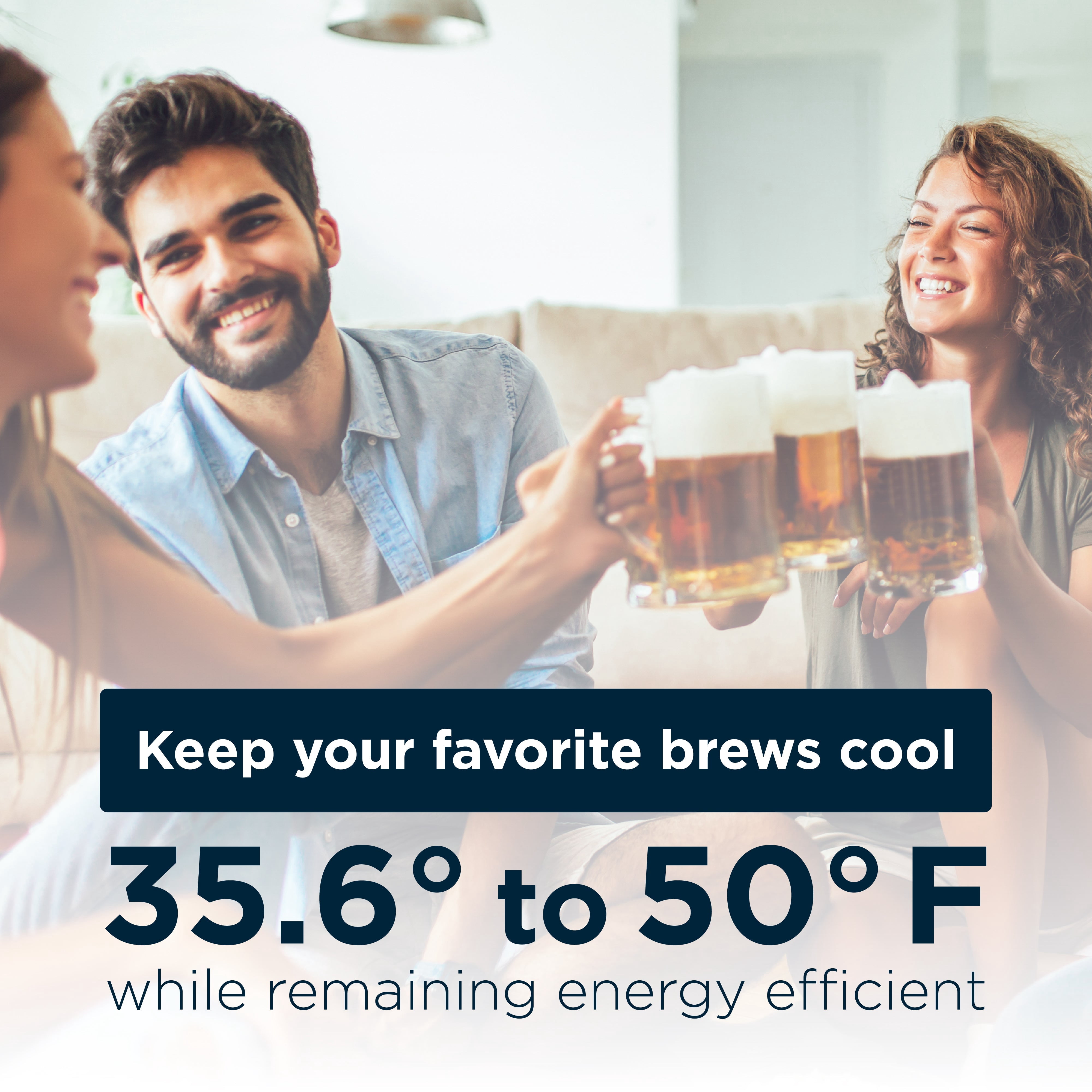 Commercial Cool Single Tap Kegerator with Adjustable Temperature