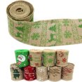 thumbnail image 2 of 6.56ft Christmas Burlap Ribbon Decorative Burlap Ribbon Roll Jute Burlap Roll, 2 of 2