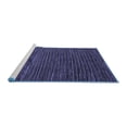 thumbnail image 2 of Ahgly Company Machine Washable Indoor Square Abstract Blue Modern Area Rugs, 4' Square, 2 of 4