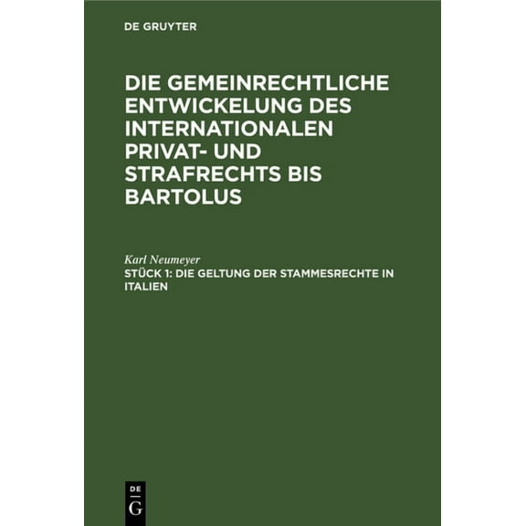 Die Geltung Der Stammesrechte in Italien (Hardcover)