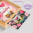 thumbnail image 4 of Hello Valentine’s Day Yorkshire Terrier Flower Crown Romantic Pink Floral Acrylic Plaque with Wood Photo Frame Box Yorkie Dog Lover Gifts Light Box - 00031, 4 of 5