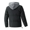 thumbnail image 3 of Fznquz Jackets for Boys Black Winter Puffer Casual Stylish Zip Up Warm Quilted Coat Men XXXL, 3 of 7