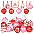 thumbnail image 7 of Rourlinge 16 Pieces Valentine‘s Day Ball Ornaments Red White Tree Ornaments Plastic Decorative Kiss Be Mine Love Hanging Baubles Valentines Day Decorations for Tree Home Decor, 7 of 7