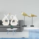 thumbnail image 2 of Elegante Juego De Estatuas De Cisne De Cerámica Y Pájaro De Madera, Esculturas De Animales Modernas, Adornos Decorativos Para Estantería, Armario, Escritorio, Dormitorio, Entrada Interior., 2 of 8