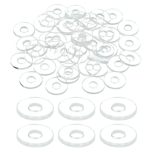 150Pcs M3 Flat Washers Clear Plain Washer 3mm ID 8mm OD 1mm Thick