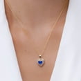 thumbnail image 3 of ANGARA Natural 1.15 ct Blue Sapphire Heart Pendant with Diamond Double in 14K Yellow Gold for Women (Size-7mm) | Anniversary, Jewelry Gift for Women | Natural Blue Sapphire Necklace, 3 of 8