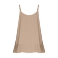 thumbnail image 6 of Craaazy Women's Solid Color Double Layer Adjustable Cami Sleeveless Flowy Ruffle Strap Casual Loose Fit Summer Beach Tank Top(S-5XL) Gifts, 6 of 8