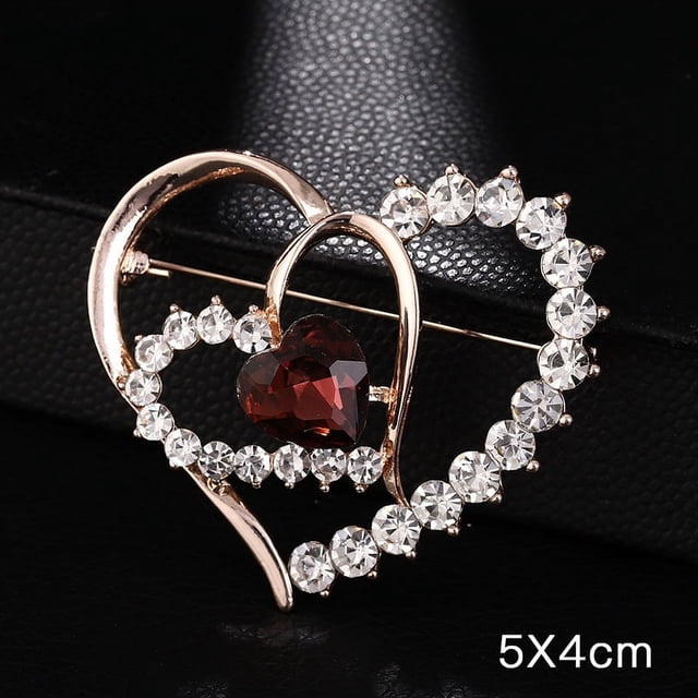 Broche de moda para mujer, con diamantes de imitación, hebilla antiexposición, broche de ramillete de cristal, joyería de perlas