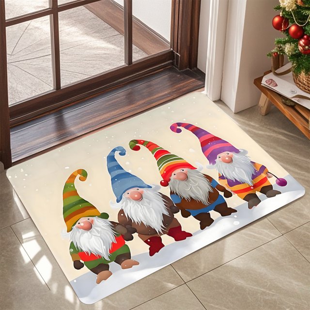 Adornos navideños, adornos para árbol de Navidad, regalos navideños, gnomo navideño, anciano, alfombra navideña para patio, sala de estar, dormitorio, baño, cocina, balcón, felpudo.