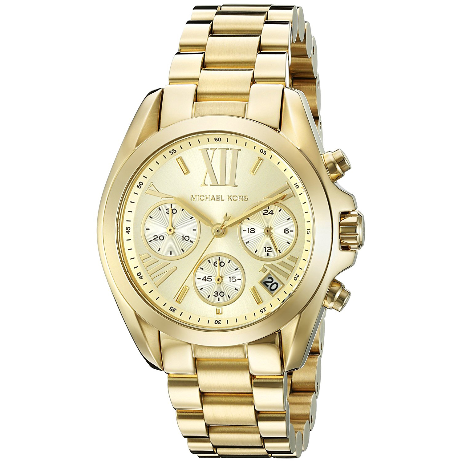 Michael Kors Women s MK6267 Mini Bradshaw Chronograph Gold tone 