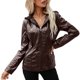 thumbnail image 1 of Abrigo de mujer Moda mujer chaqueta de invierno capucha de manga larga con cordón cremallera abrigo informal de calle cálido 1 1, 1 of 5