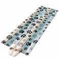 thumbnail image 2 of 2'x6' Rug Runners for Hallways Kitchen, Blue Beige Paw Print Non Slip Entryway Beside Floor Carpet Runner, Vintage Farmhouse Country Wood Grain Washable Laundry Room Bedroom Throw Rugs Mat, 2 of 8