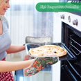 thumbnail image 2 of Yayeee Pot Holders Kitchen Heat Resistant with Pocket 7"x9.8" Cotton Oven Cooking Hot Pads, Orange Vibrant Flowers, 2 of 7